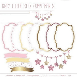 Kit Imprimible Girly Little - 12 Imágenes