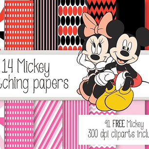 Kit Imprimible Mickey Y Sus Amigos 90 Clipart  14 Fondos.