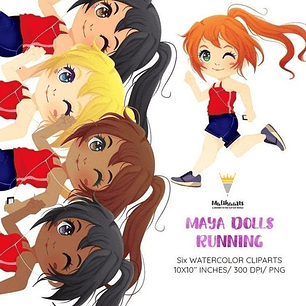 Cliparts Imagenes Png Niñas Corriendo Gym M29