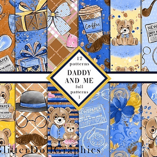 Papeles Azul  Marrón Celeste Dia Del Padre P6