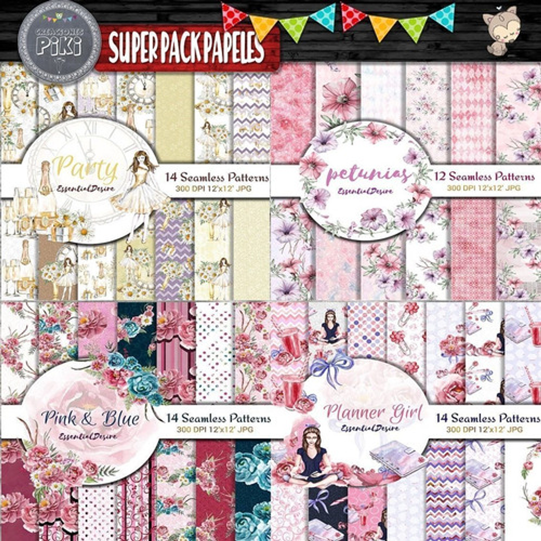 Super Pack Clipart Papeles By Essential Desire 6