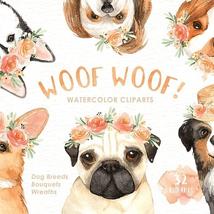 Cliparts Imagenes Png Perros Mascotas Acuarelas Es31