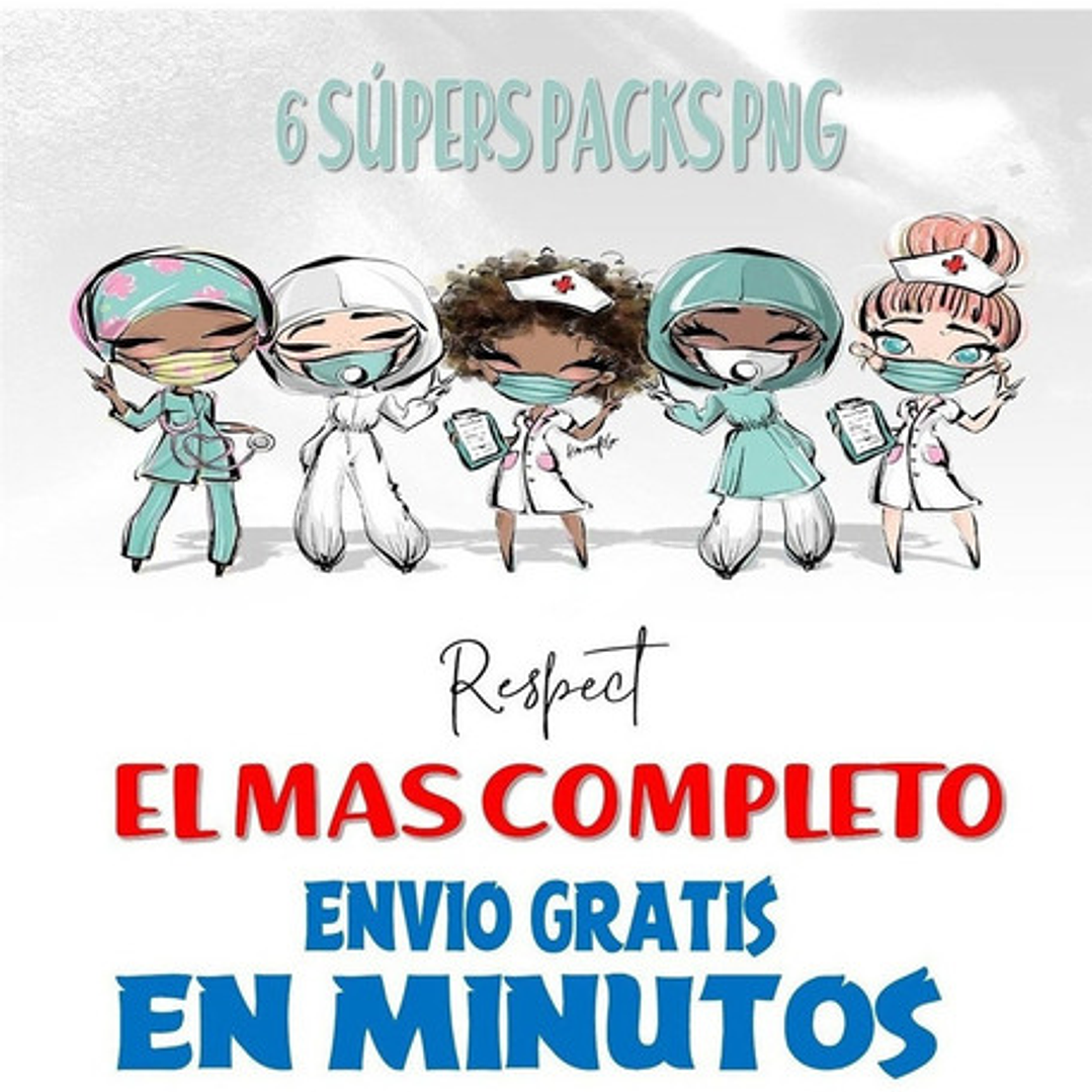 Pack Imágenes Clipart Enfermera Doctora 1