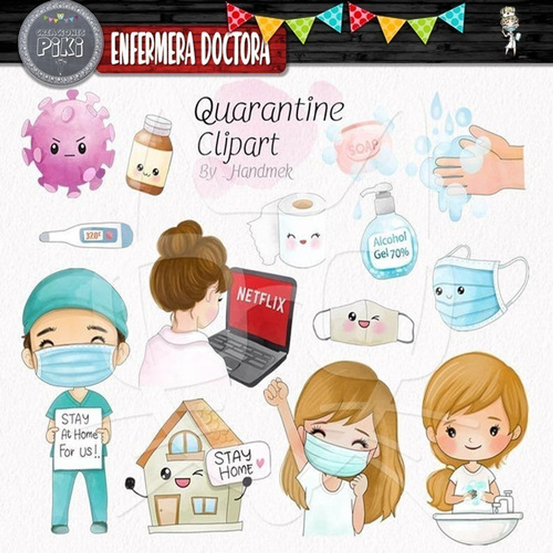 Pack Imágenes Clipart Enfermera Doctora 5