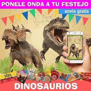 Kit Imprimible Dinosaurios Mod 2 Editable