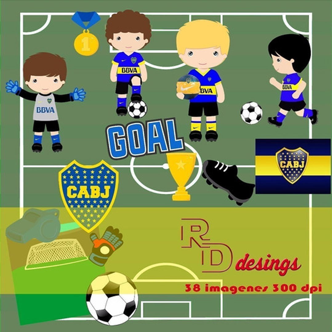 Kit Imprimible Boca Juniors 38 Imágenes - Png/jpg 1