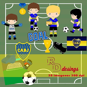 Kit Imprimible Boca Juniors 38 Imágenes - Png/jpg
