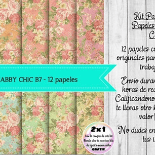 Papeles Digitales Fondos Shabby Chic Vintage Rosa Viejo B7