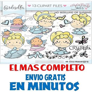 Pack Imágenes Hd Clipart Cuento Cenicienta Caperuza