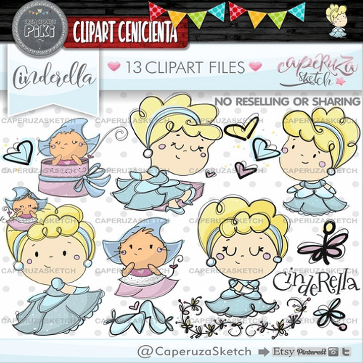 Pack Imágenes Hd Clipart Cuento Cenicienta Caperuza 2
