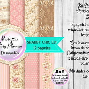 Papeles Digitales Fondos Rosa Beige E31