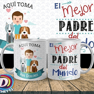 Pack #2 Plantillas Sublimación Tazas - Día Del Padre / Corel