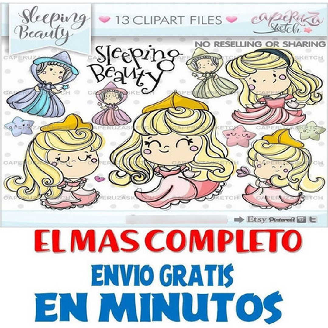 Pack Imágenes Hd Clipart Cuento Bella Durmiente Caperuza 1