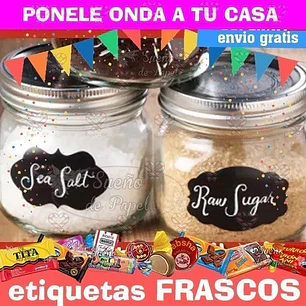 Kit Imprimible Etiquetas Frascos Especiero Cereales Editable