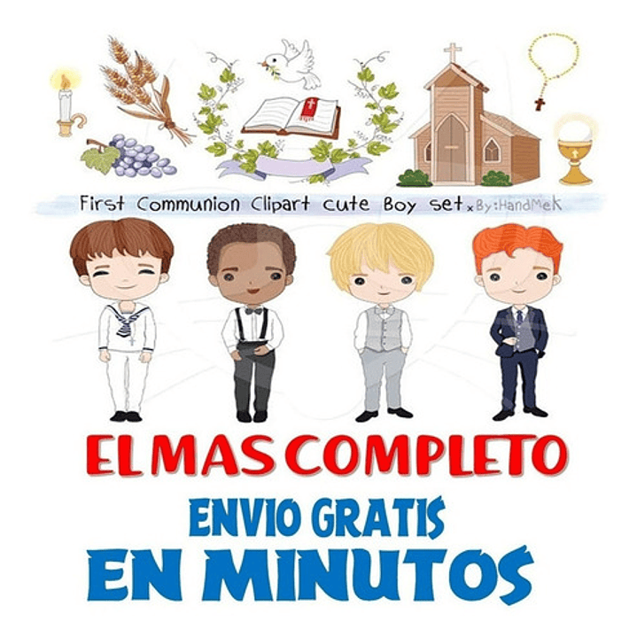 Pack Imagenes Personajes Varones Primera Comunion + regalo A1 1
