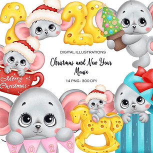 Cliparts Imagenes Png Ratones Ratoncitos En Navidad  Is21