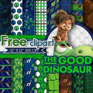 Kit Imprimible  El Gran Dinosaurio 16 Fondos 16 Clipart