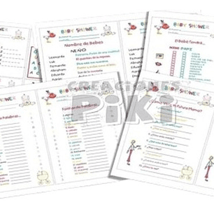 Kit Juegos Baby Shower Pdf + Loteria + Regalo + Full