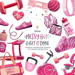 Cliparts Imagenes Png Elementos De Gimnasio Rosa M40