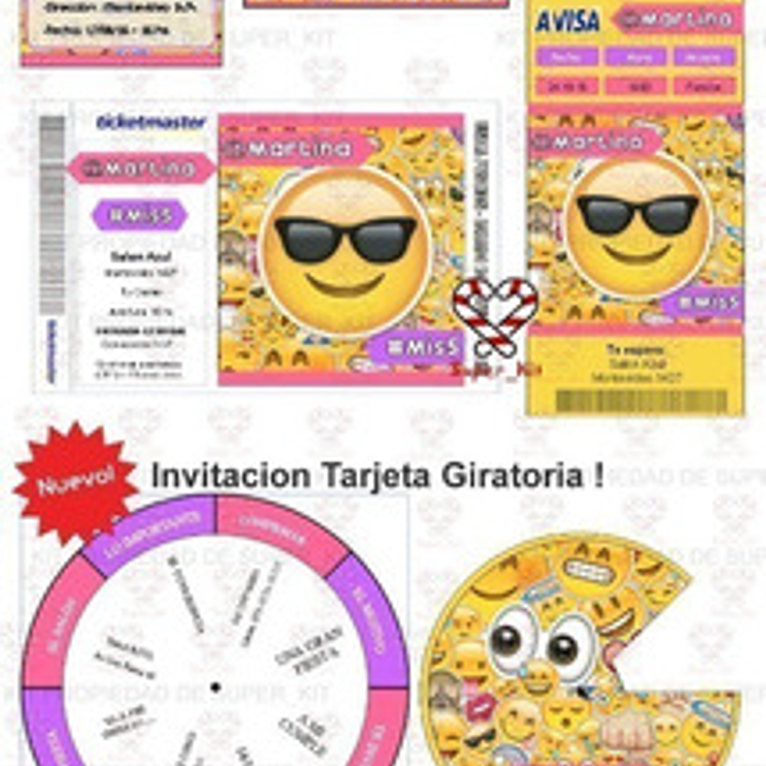 Kit Imprimible Emojis Emoticones Editable 4