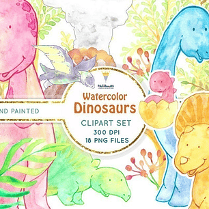 Cliparts Imagenes Png Dinosaurios Acuarela M52