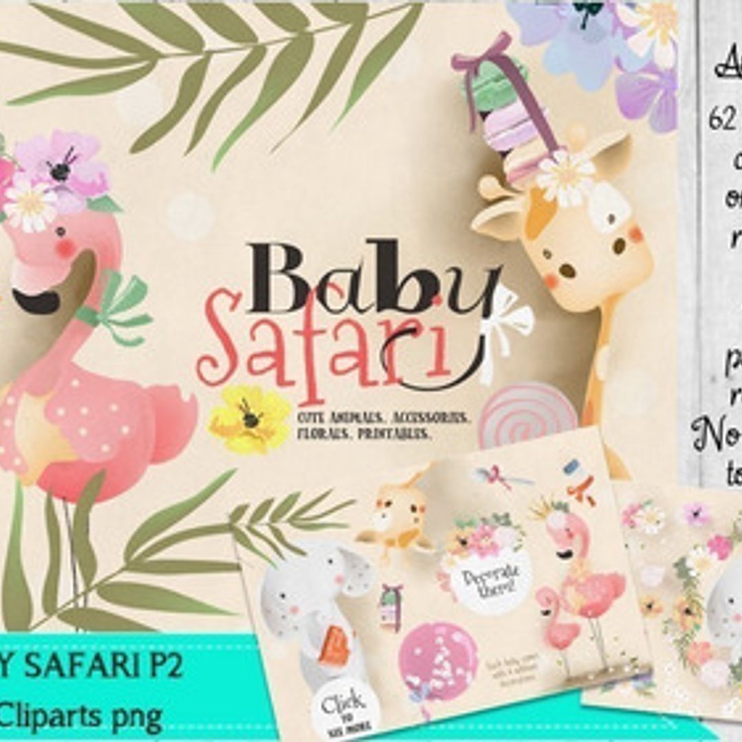 Cliparts Imagenes Png Animales Safari Bebes P2 1