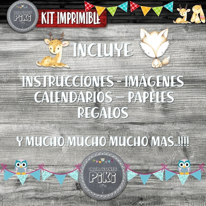 Kit Candy Bar Animalitos Bosque Encantado Romantico Nene 7