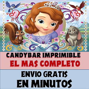 Kit Imprimible Candy Bar Princesita Sofia El Mas Completo