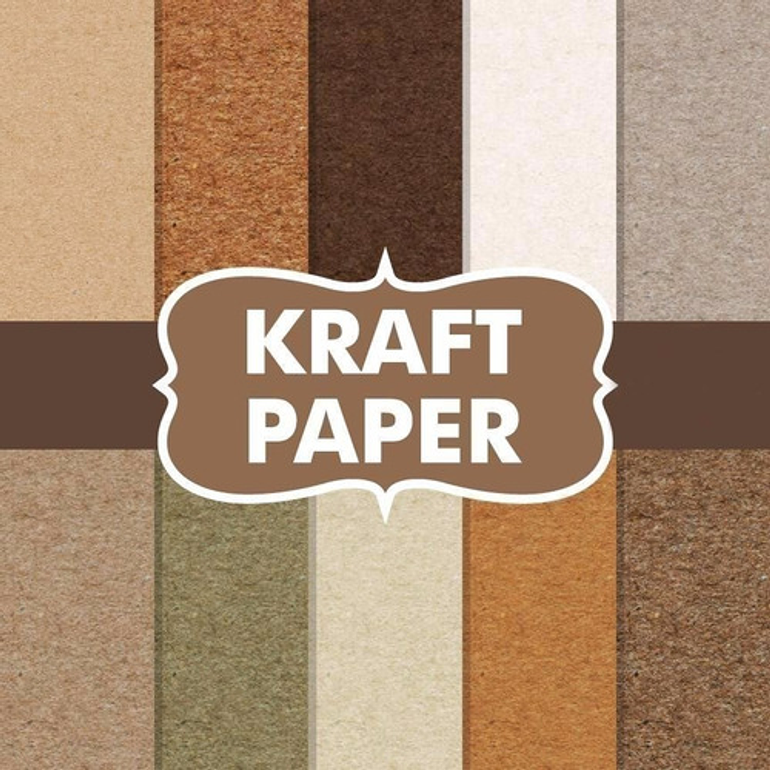 Kit Imprimible Kraft Paper Pack 10 Fondos 1