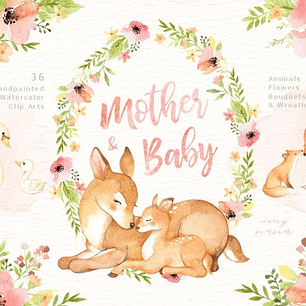 Cliparts Imagenes Png Mamas Y Bebes Acuarelas Es15