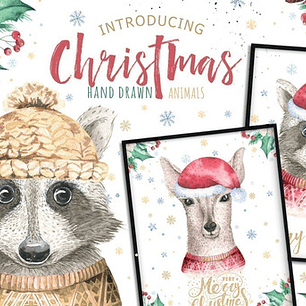 Cliparts Png Animales Navidad  Acuarela Watercolor Pa10