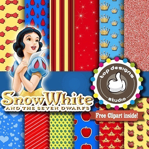 Kit Imprimible Pack Fondos Clipart - Blancanieves