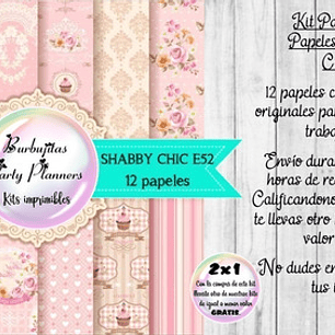 Papeles Digitales Fondos Shabby Chic Rosa Pastel E52
