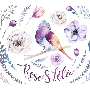 Cliparts Png Pajaritos Lilas Flores Acuarela Watercolor Pa46