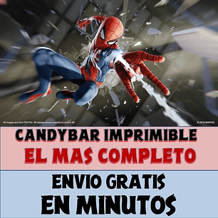 Kit Imprimible Candy Bar Spiderman El Mas Completo