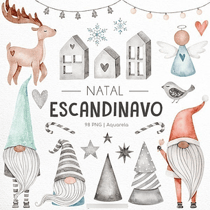 Cliparts Imagenes Png Navidad Gnomos Acuarela Ni1