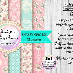 Papeles Digitales Fondos Rosa Celeste Florales E25