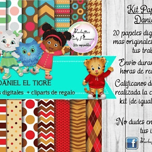 Papeles Fondos Digitales Daniel El Tigre Kit Imprimible