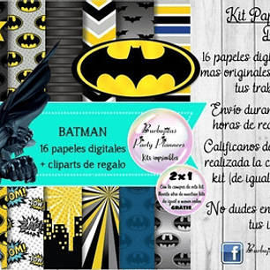 Papeles Fondos Digitales Batman Kit Imprimibles