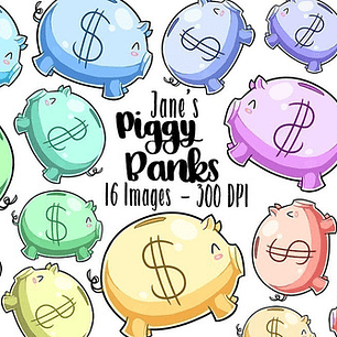 Cliparts Imagenes Png Chanchitos Alcancias De Colores Jk46