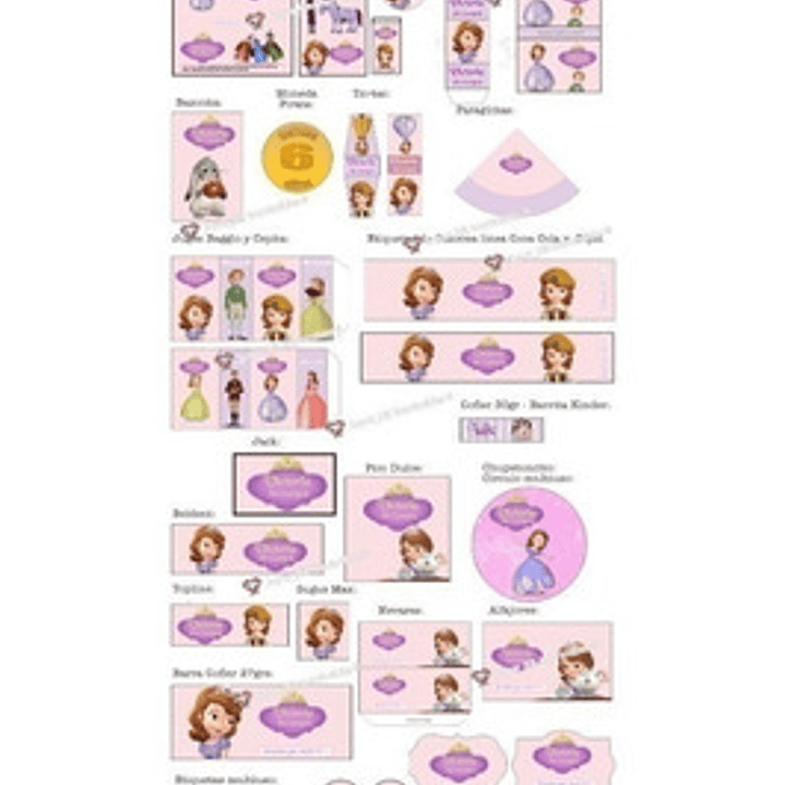 Kit Imprimible Princesita Sofia Editable 5
