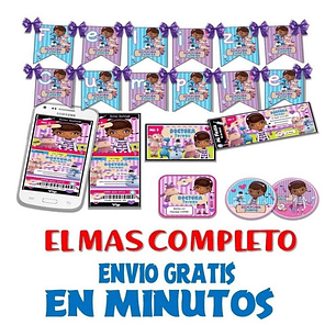 Kit Imprimible Candy Bar Doctora Juguetes Completo Modelo 2