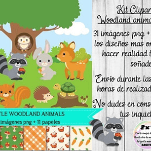 Cliparts Png Y Papeles Woodland Animals Animales Del Bosque