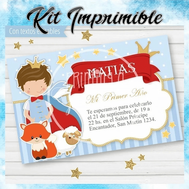 Kit Imprimible Candy Bar El Principito El Más Completo 3