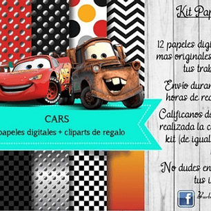 Papeles Fondos Digitales Cars Kit Imprimible