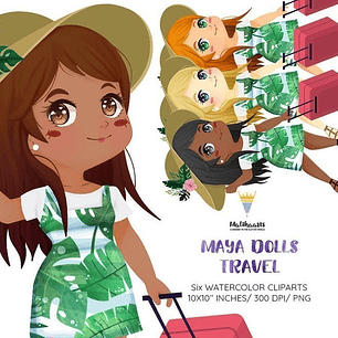 Cliparts Imagenes Png Niñas Viajeras M31