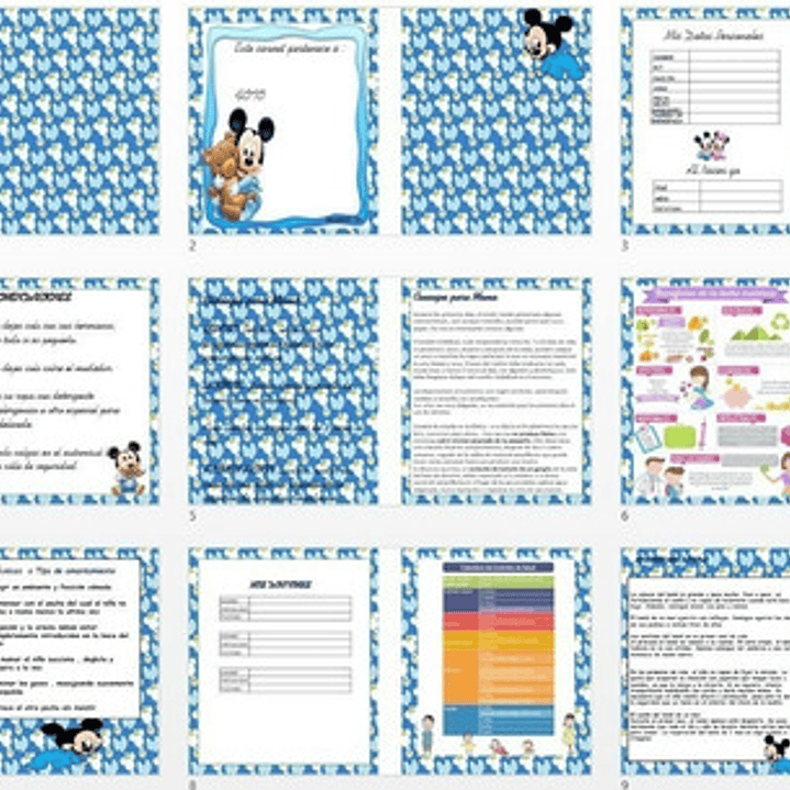 Cuaderno Agenda Pediátrica Imprimible Mickey / Power Point 2