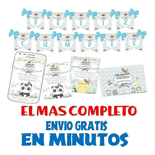 Kit Candy Bar Tiernos Animalitos Tribal Leon Oso Monito Nene