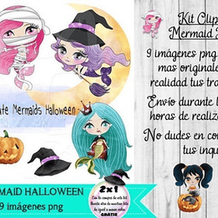 Cliparts Imagenes Png Mermaid Halloween Sirenas Brujas