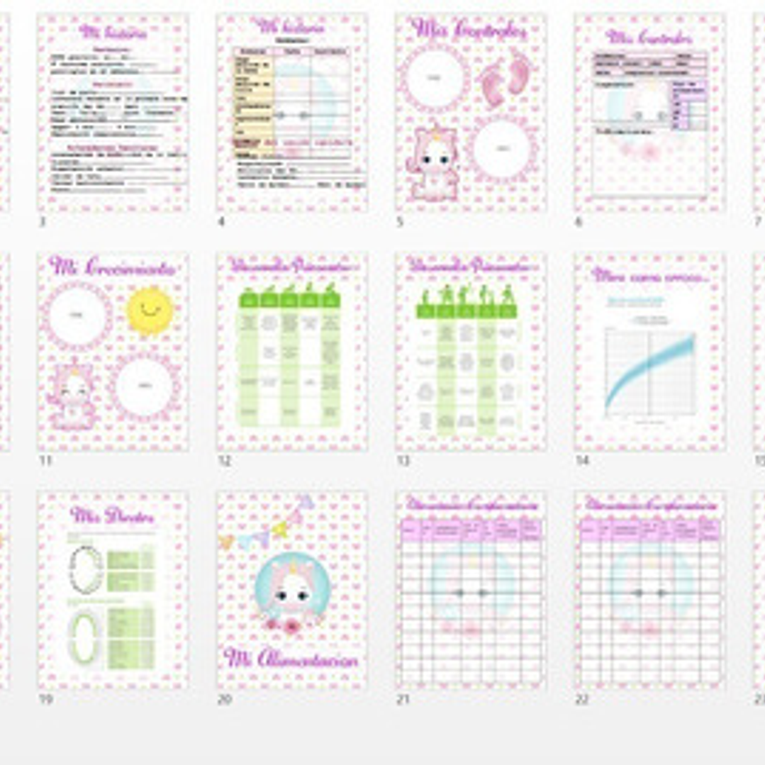 Kit Imprimible Cuaderno Agenda Pediátrica Editable X8 7